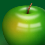 Create a Realistic D Green Apple