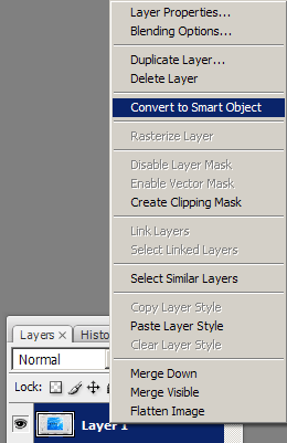 Convert Layer to Smart Object