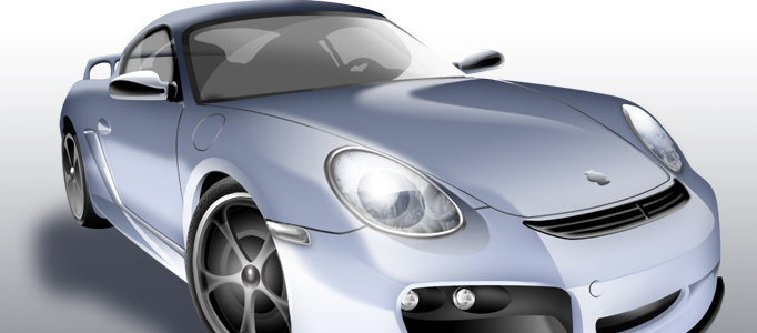 3D Digital Rendering for a Porsche