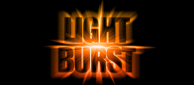 Colorful Light Burst Text