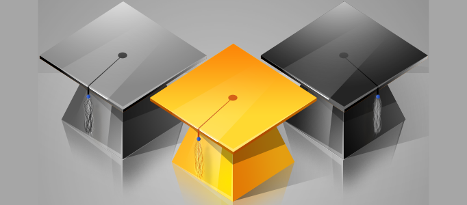 Create a High Gloss Graduation Hat Icon Design