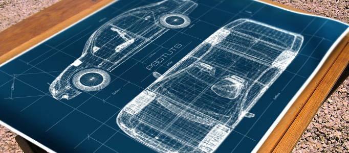 Create a Realistic Blueprint Image From a 3D Object
