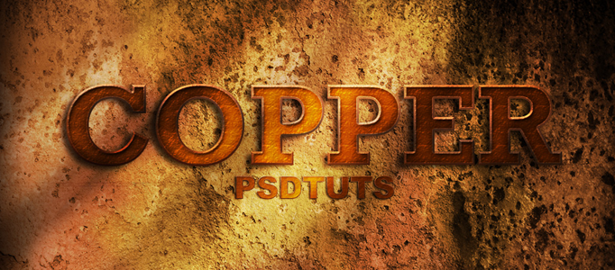 How to Create a Copper Photoshop Text Effect