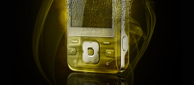 Impressive Fragmented Golden Phone