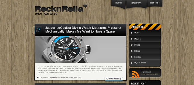 Amazing RocknRolla Web Design