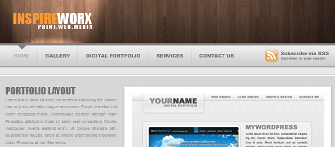 Awesome Wooden Texture Web Design Layout