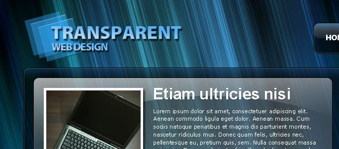 Design a Transparent Website Layout in Photoshop