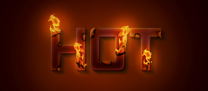 Create a Super Burning Effect for Text Using Photoshop