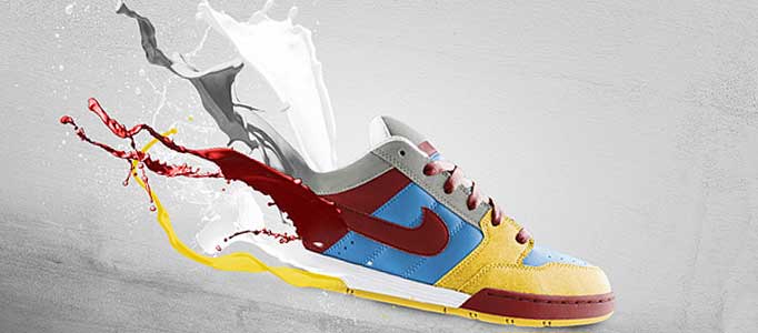 Apply Paint Spilling Effect on your Shoe