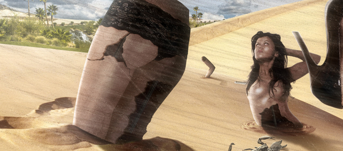 Create a Human Distinct Desert Scene