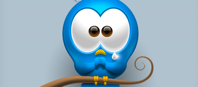 Design a Pretty Little Blue Bird Icon