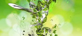 Surrealistic Design Effect for a Green Plant