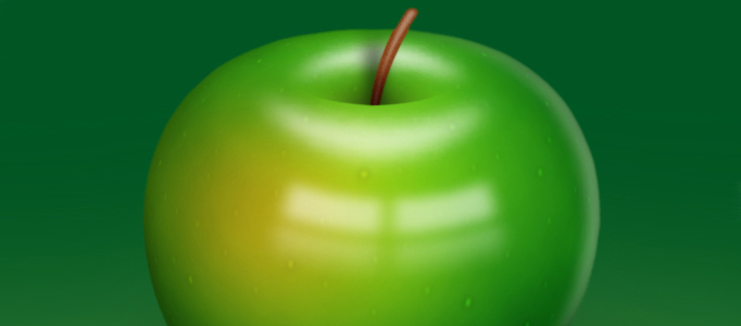 Create a Realistic 3D Green Apple