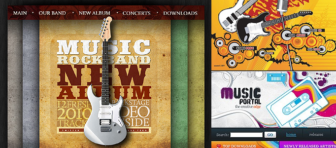 Amazing Music Web Designs, Templates and Illustrations