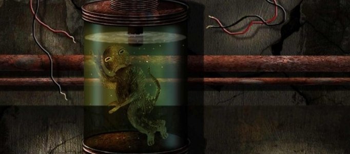 Create an Lizard Immersed in a Liquid Scene