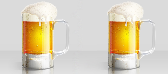 Create a Realistic Glass of Beer