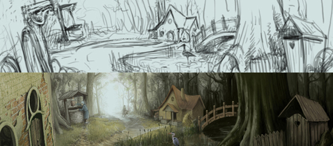 Advance Painting Skills for a Cartoon Village