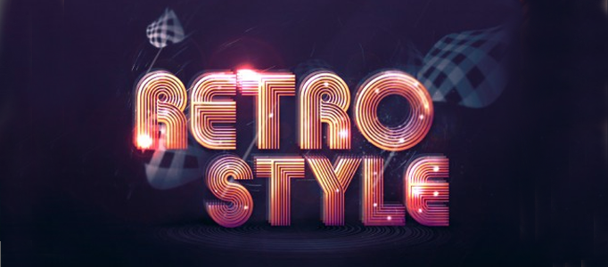 Create a Lighting Retro Text Effect