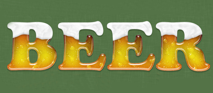 Icy Beer Text Effect Creation