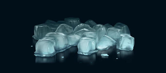 Drawing some Realistic Icy Cubes