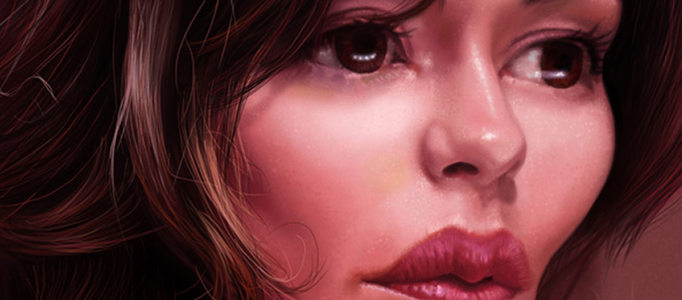 Painting a Cute Lady Portrait in Photoshop