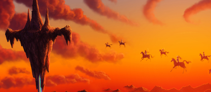 Riding Horse in Sky using Photoshop