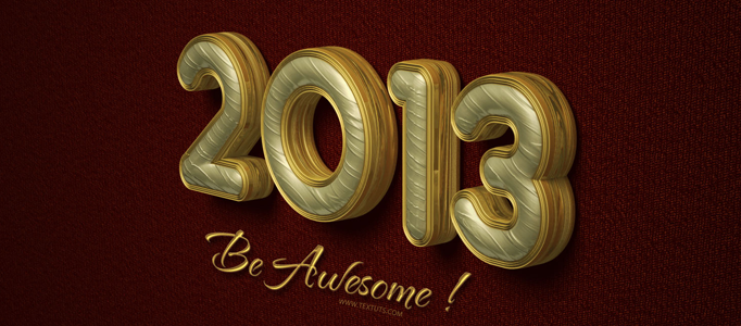 Elegant Text Effect for 2013