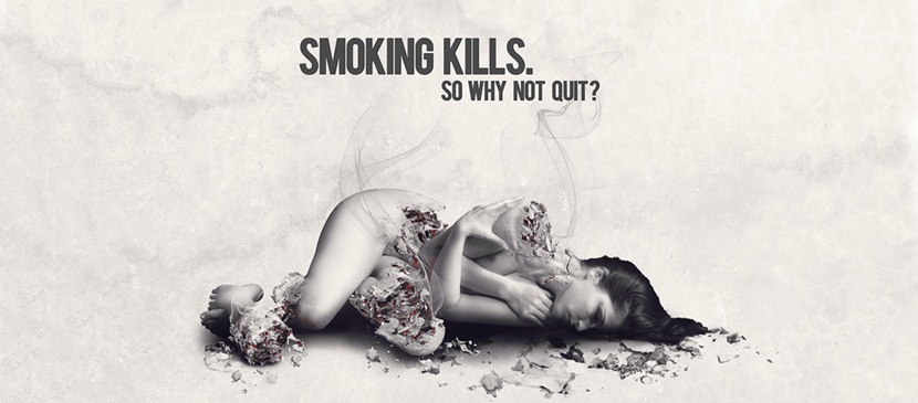 Create an Anti-Smoke Advertisement Poster