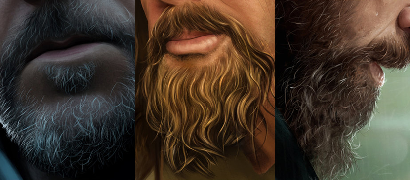 Painting Realistic Human Beard - Photoshop Lady