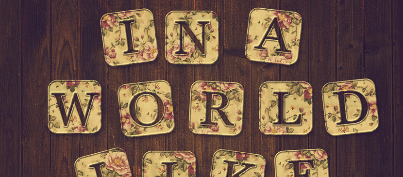 Vintage Tiles Text Effect