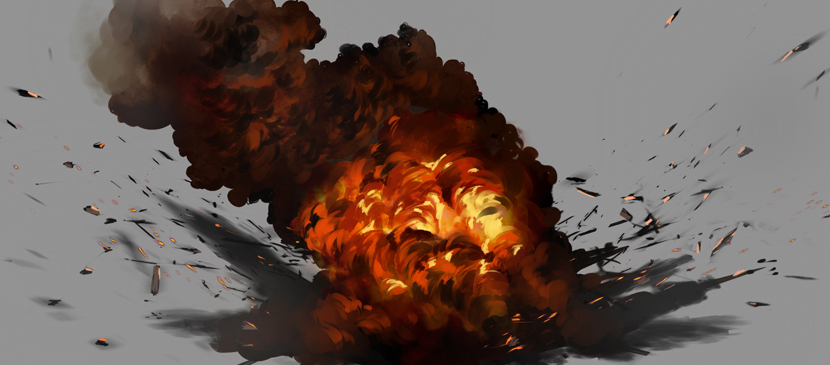 Concept of Making an Explosion Scenery
