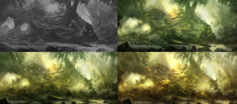 Concept for Painting a Beautiful Forest