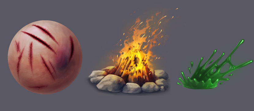 Create Realistic Fire, Splashing Liquid and Wounds