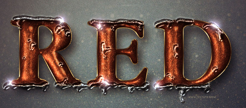 Making a Melting Text Effect in Red