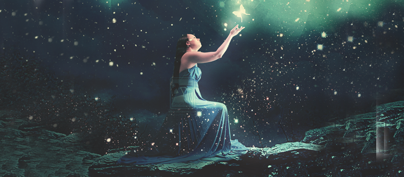 Manipulation for a Lady under a Beautiful Night Sky