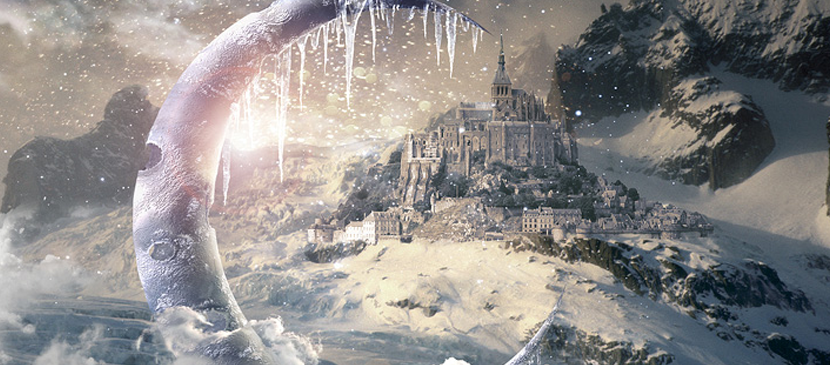 Create an Icy Moon with a Beautiful Snowing Scene