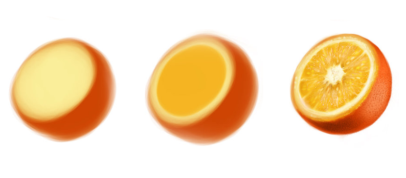 Step by Step to Draw a Realistic Orange