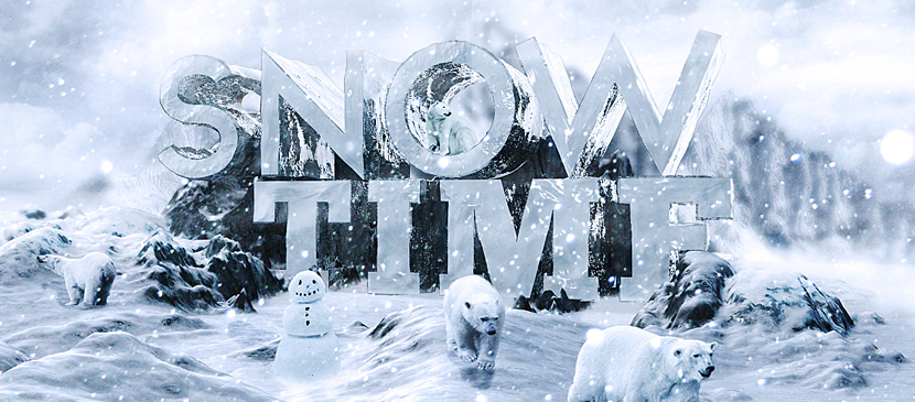 Making 3D Snowing Effect for Text in Photoshop