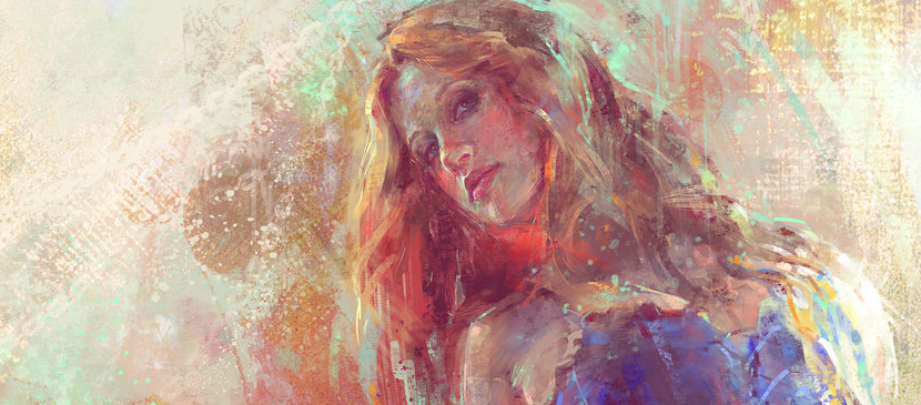 Painting a Beautiful Woman Artwork