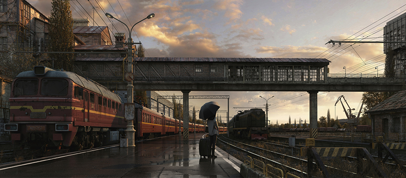 Making a Realistic Train Station Scene