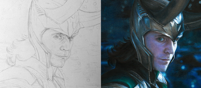 Drawing a Nice Portrait for Loki