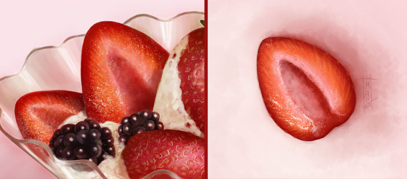 Painting a Realistic Strawberry