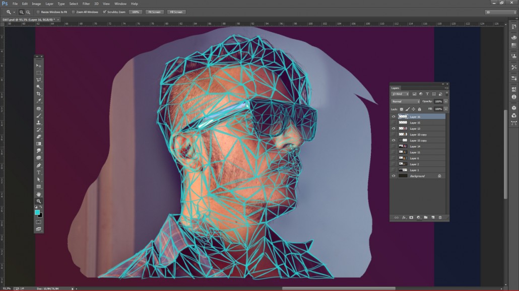 Low-poly Self Portrait Photoshop Tutorial - Photoshop Lady