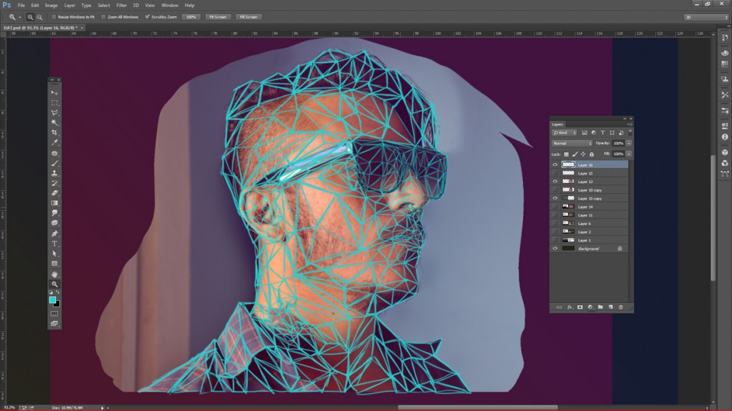 Low-poly Self Portrait Photoshop Tutorial-6