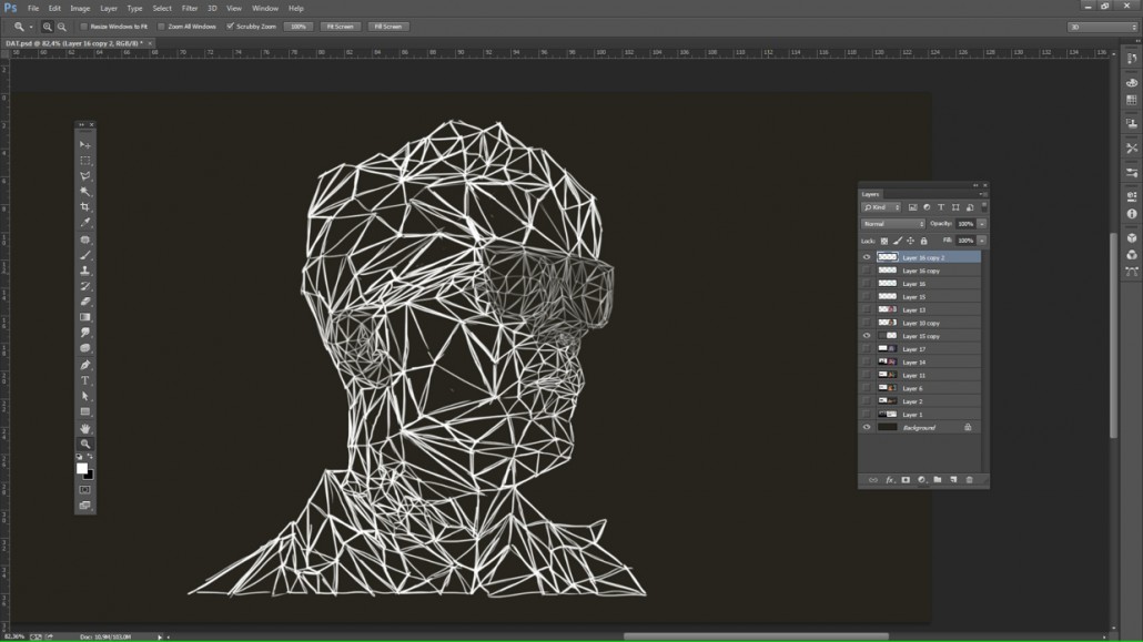 Low-poly Self Portrait Photoshop Tutorial-7