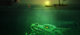 This Underwater Green Monster PS Scene