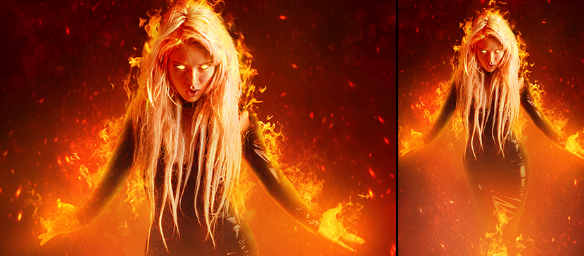 Learn to Create a Fantasy Fiery Portrait Manipulation