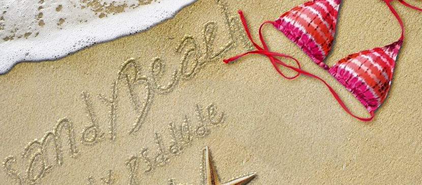 Writing in Sand Text Style with Photoshop