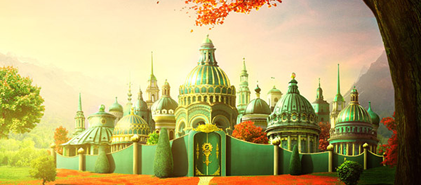 Create a Photo Manipulation of the Emerald City of Oz