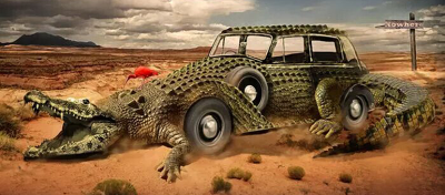 How to Create an Exotic Crocomobile in Photoshop